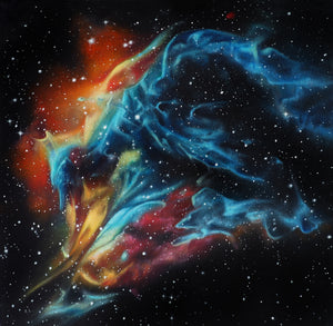 "NGC 3572" Original Oil Painting